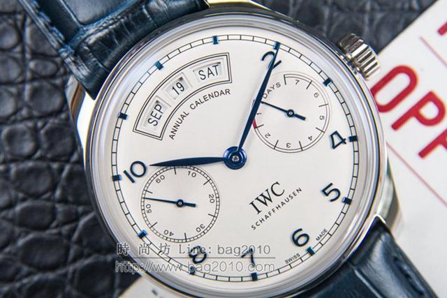 IWC手錶 V2升級版 萬國lW52850 葡萄牙萬年曆腕表系列 萬國表高端機械男表  hds1430